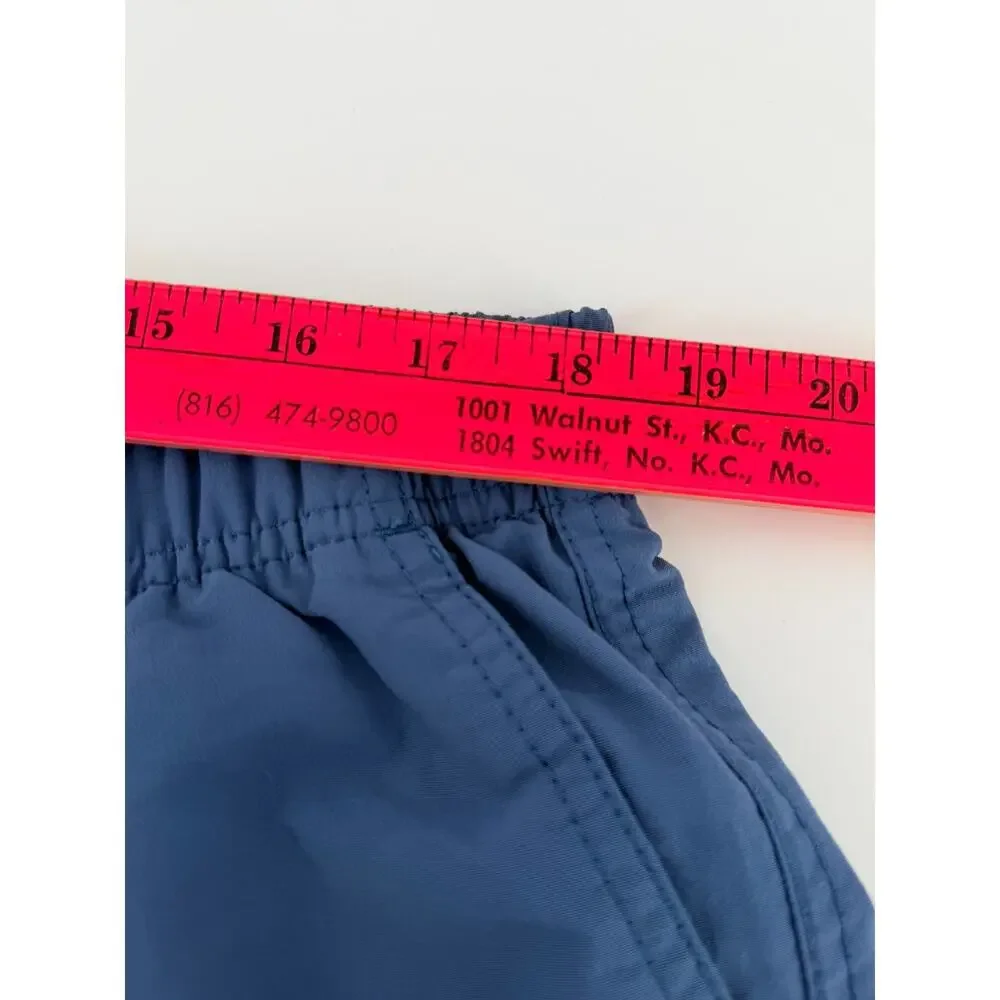 LL Bean Men's XL Cargo Shorts Slate Blue Nylon Elastic Waist‎ Quick Dry Outdoor